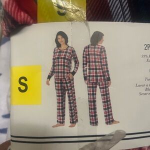 Plaid womens pj Red and Blue